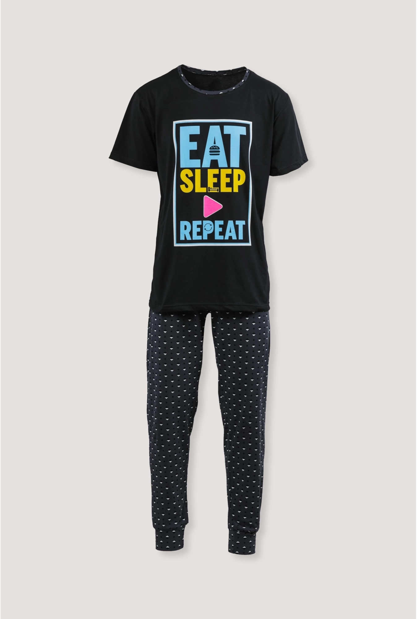 Muška pidžama - Eat sleep repeat