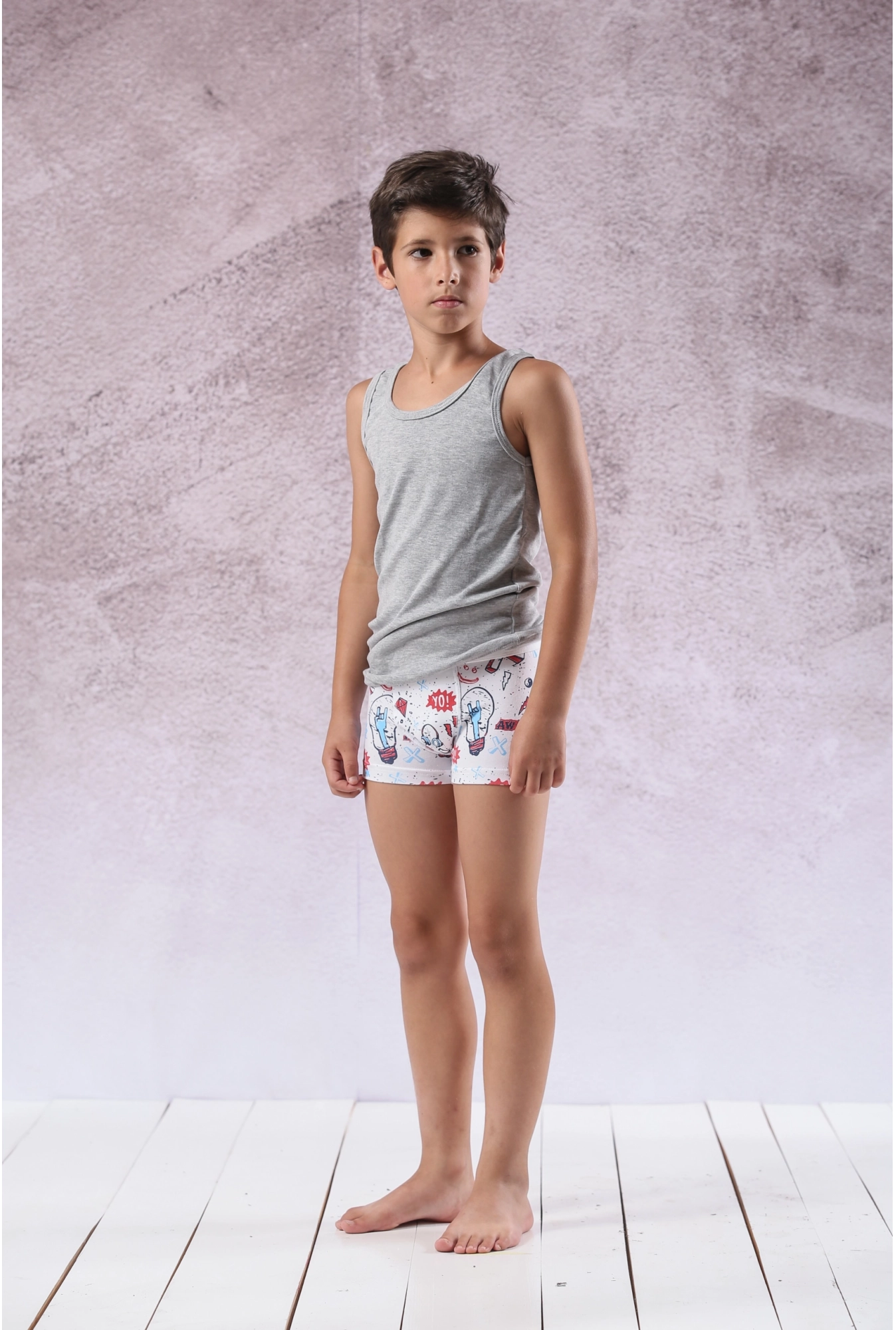 Atlet majica za dečake - Siva