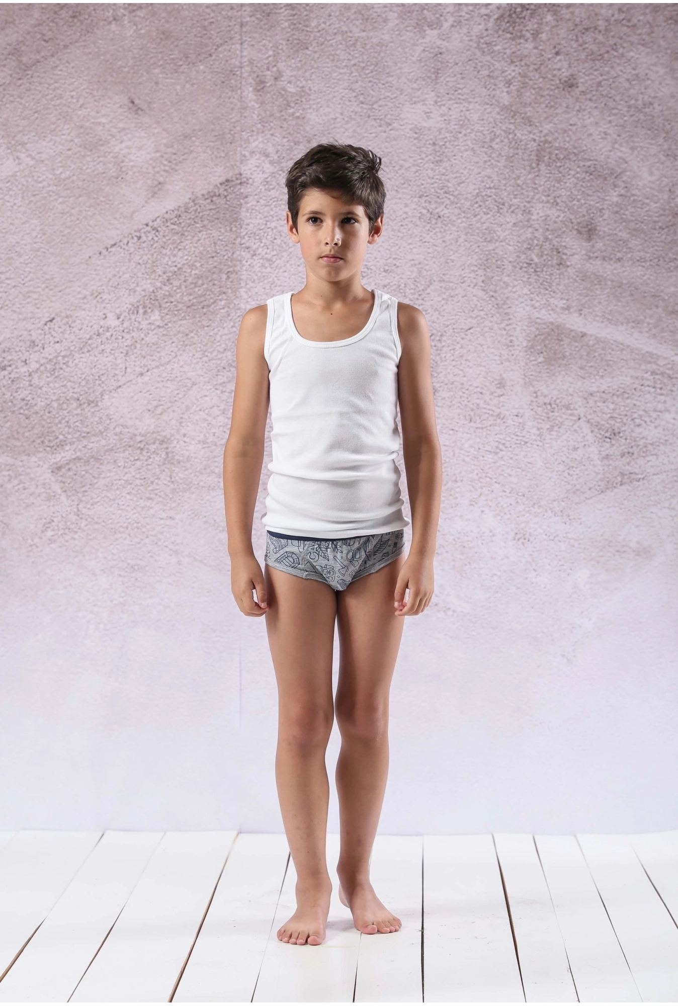 Atlet majica za dečake - Bela