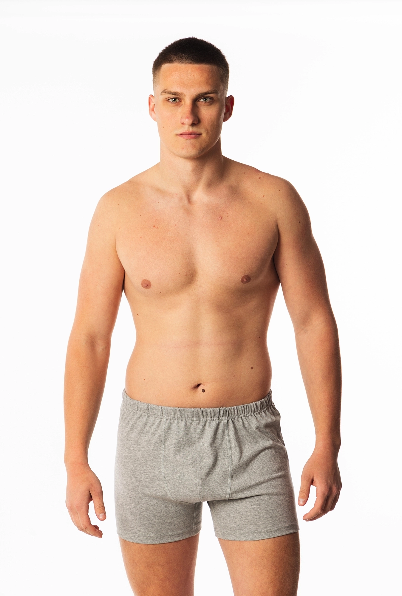 ške bokserice klasičnog kroja - Melanž siva