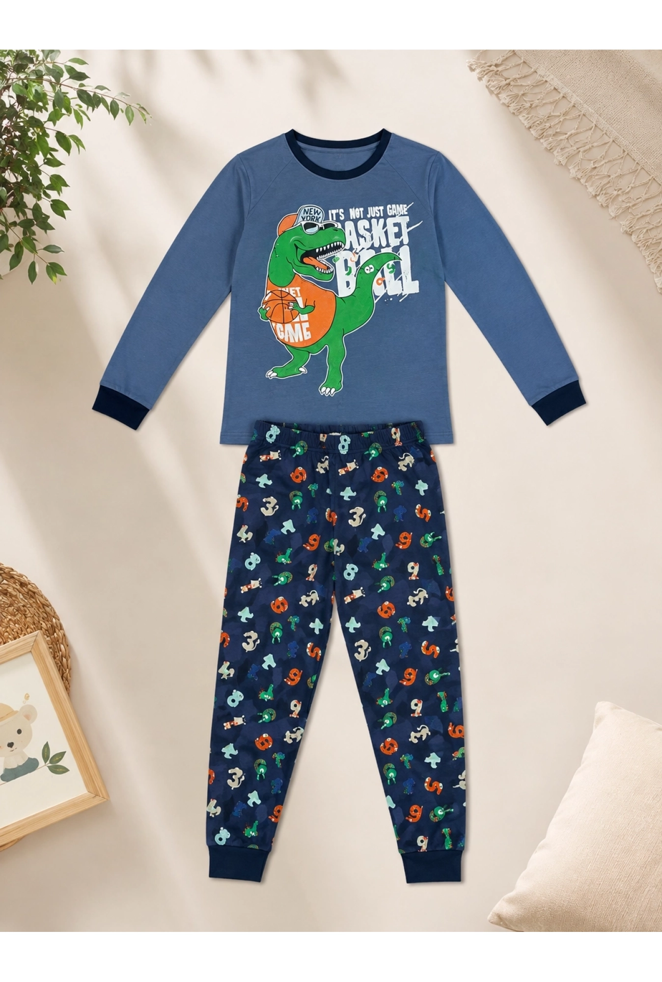 Pidžama za dečake - Basket ball dino