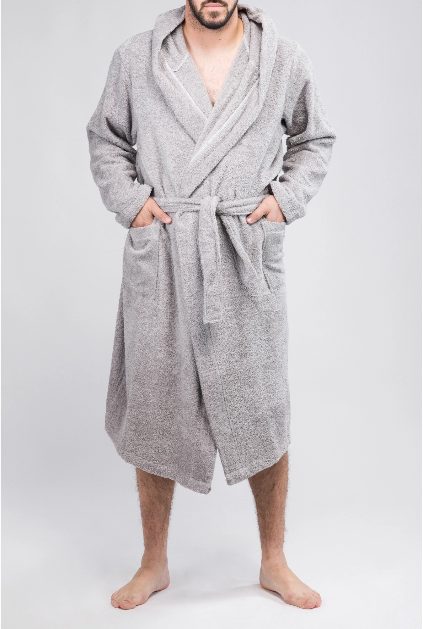 Muški bade mantil - Siva